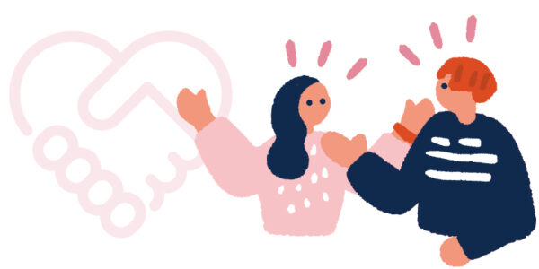 コミュニケーション力を身につけたイメージイラスト