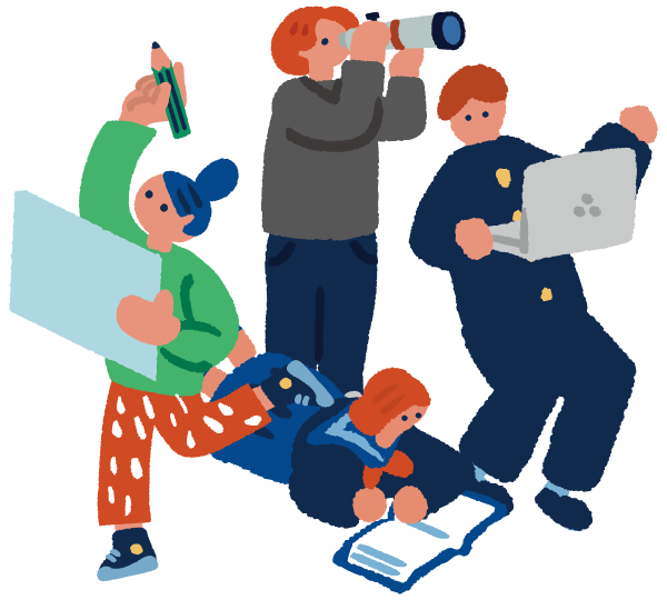 First Design Studioのイメージイラスト こどもたちが問題解決力を身につけた様子