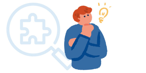 思考力を身につけたイメージイラスト